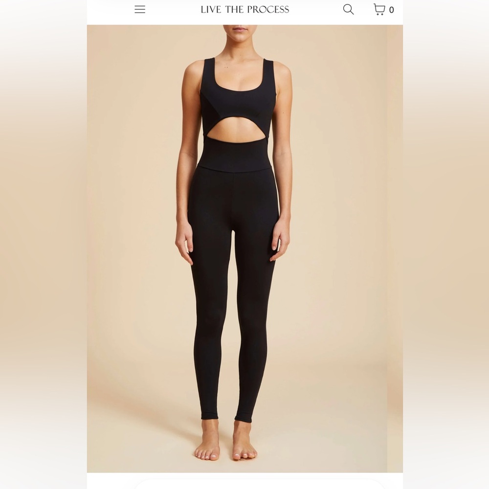 Live the Process one piece cutout bodysuit, size M